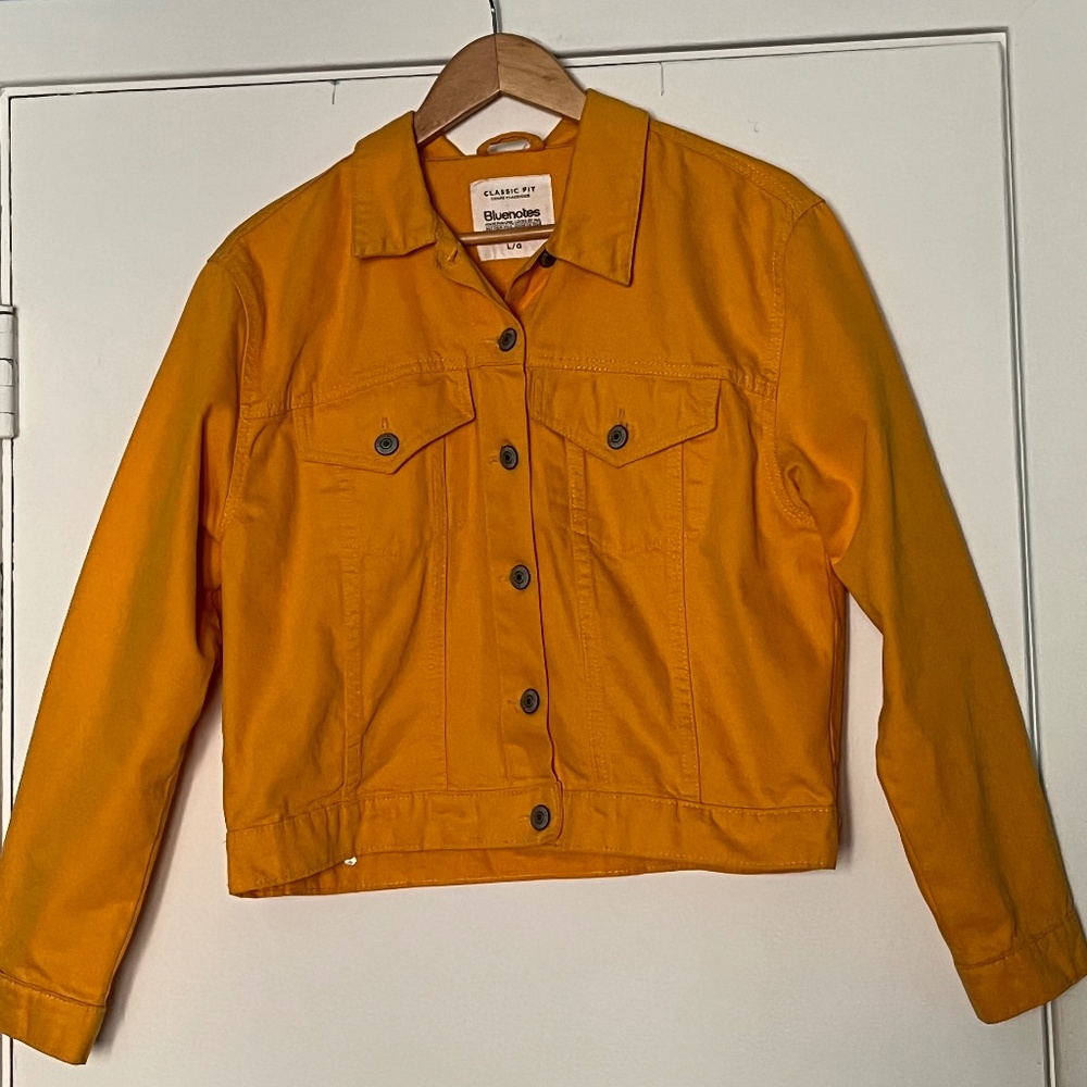 Bluenotes Classic Fit Denim Jacket in Yellow, L